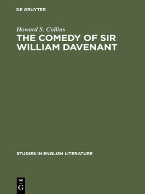 cover image of The comedy of Sir William Davenant
